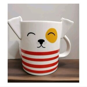 PARKER LANE Dog With Ears Stoneware Figural Coffee Tea Mug 16oz 4” x 3.5”